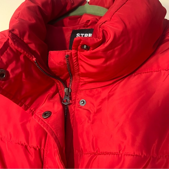 Streetwear Society Red Puffer Bomber Style Jacket Size S - Picture 3 of 8